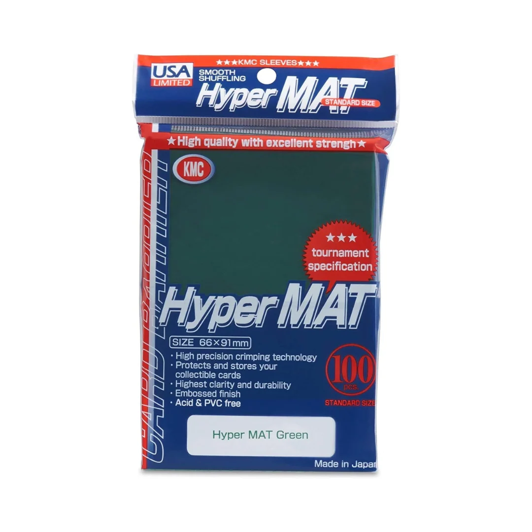 KMC Standard Size 100ct - Hyper Mat Green