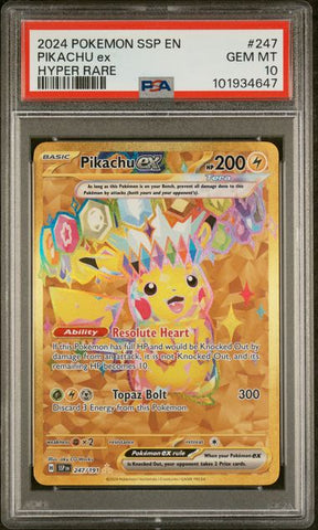 Pikachu EX (247/191) [Scarlet & Violet: Surging Sparks] Graded PSA 10
