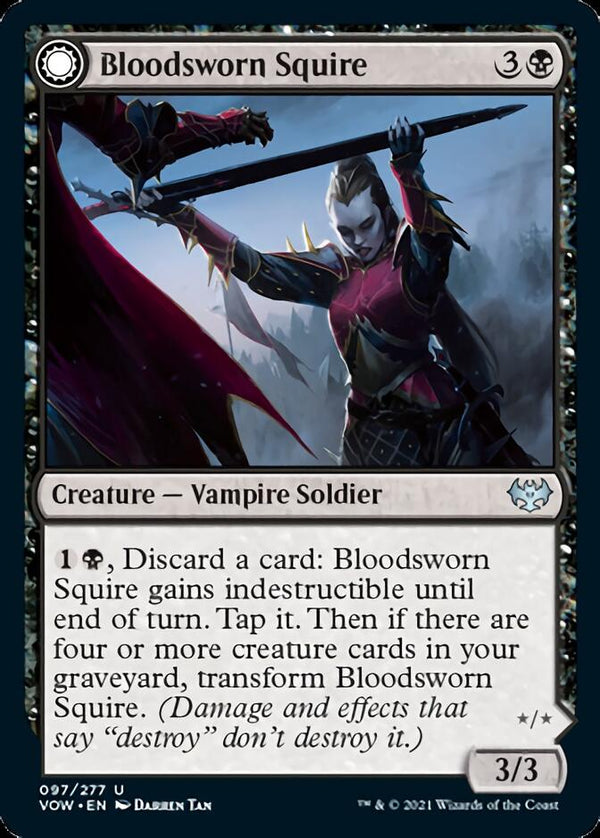 Bloodsworn Squire // Bloodsworn Knight [Innistrad: Crimson Vow] - Magic: The Gathering