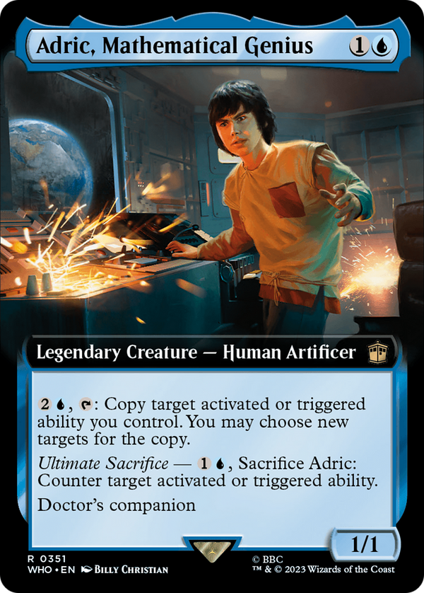 Adric, Mathematical Genius (Extended Art) [Doctor Who] - Magic: The Gathering