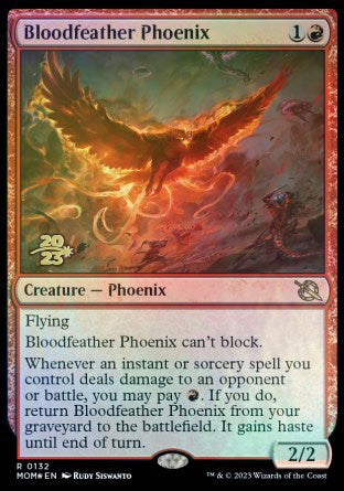 Bloodfeather Phoenix [March of the Machine Prerelease Promos] - Magic: The Gathering