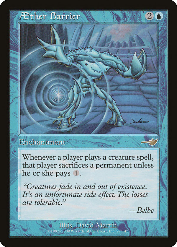 Aether Barrier [Nemesis] - Magic: The Gathering