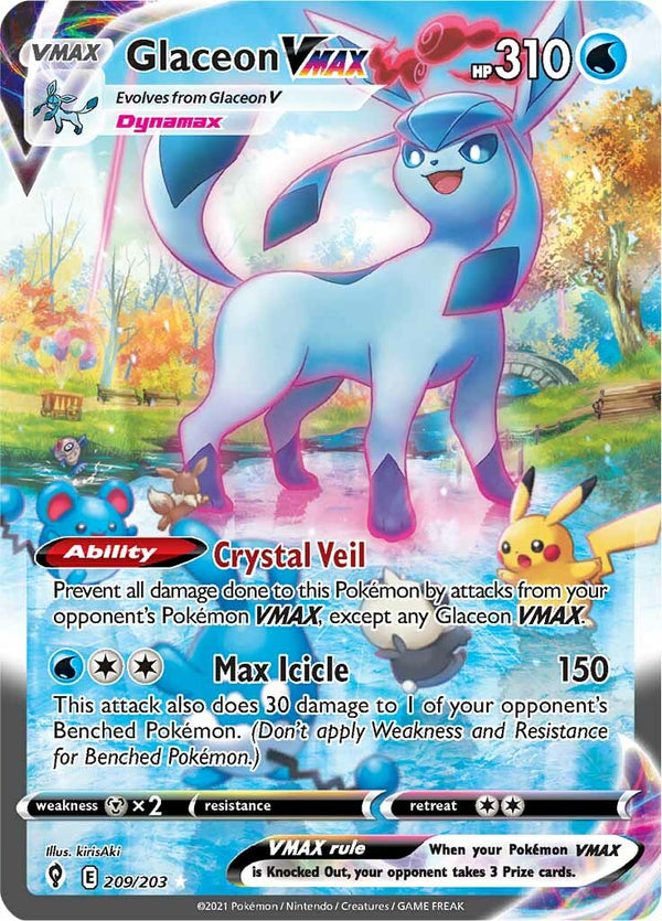 Glaceon VMAX (209/203) [Sword & Shield: Evolving Skies] - Pokémon