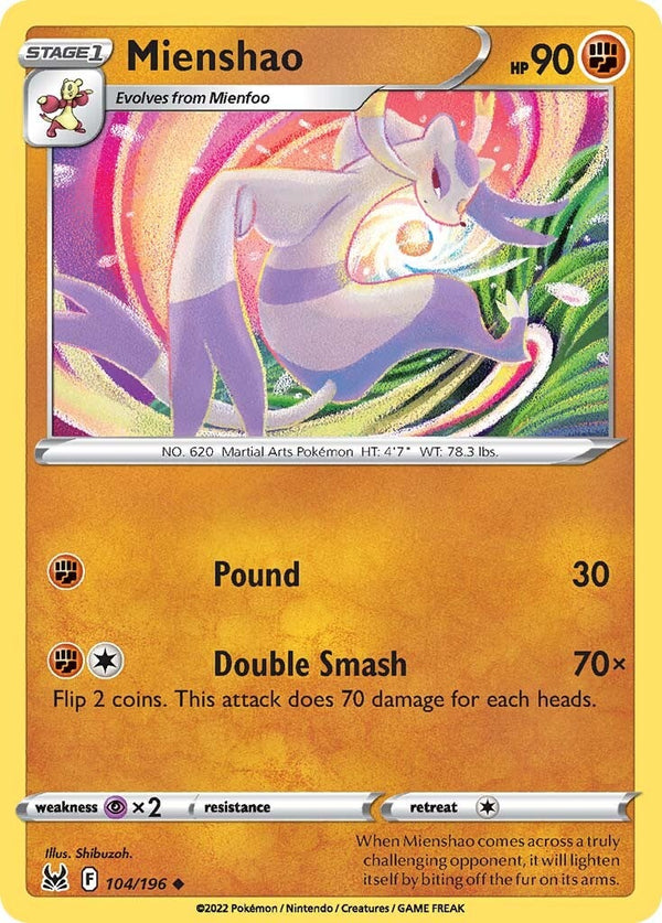 Mienshao (104/196) [Sword & Shield: Lost Origin] - Pokémon