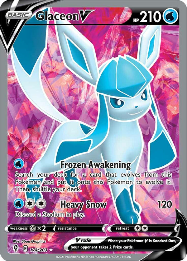 Glaceon V (174/203) [Sword & Shield: Evolving Skies] - Pokémon
