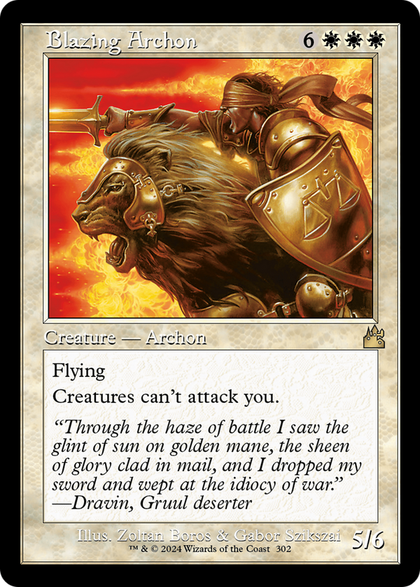 Blazing Archon (Retro Frame) [Ravnica Remastered] - Magic: The Gathering