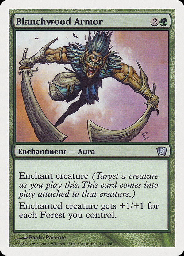 Blanchwood Armor [Ninth Edition] - Magic: The Gathering