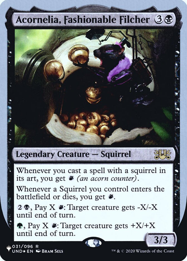 Acornelia, Fashionable Filcher (Unfinity Foil Edition) [The List] - Magic: The Gathering