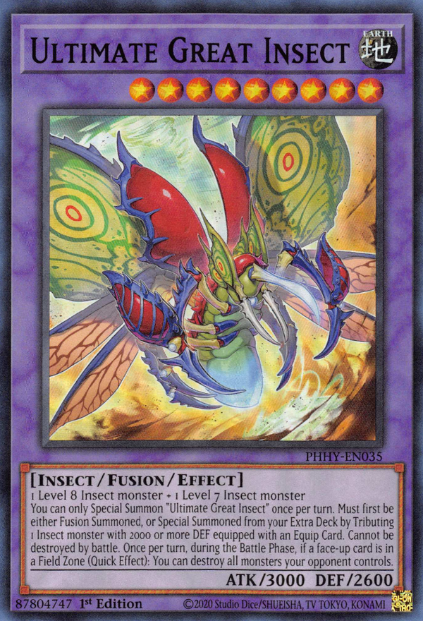 Ultimate Great Insect [PHHY-EN035] Super Rare - Yu-Gi-Oh!