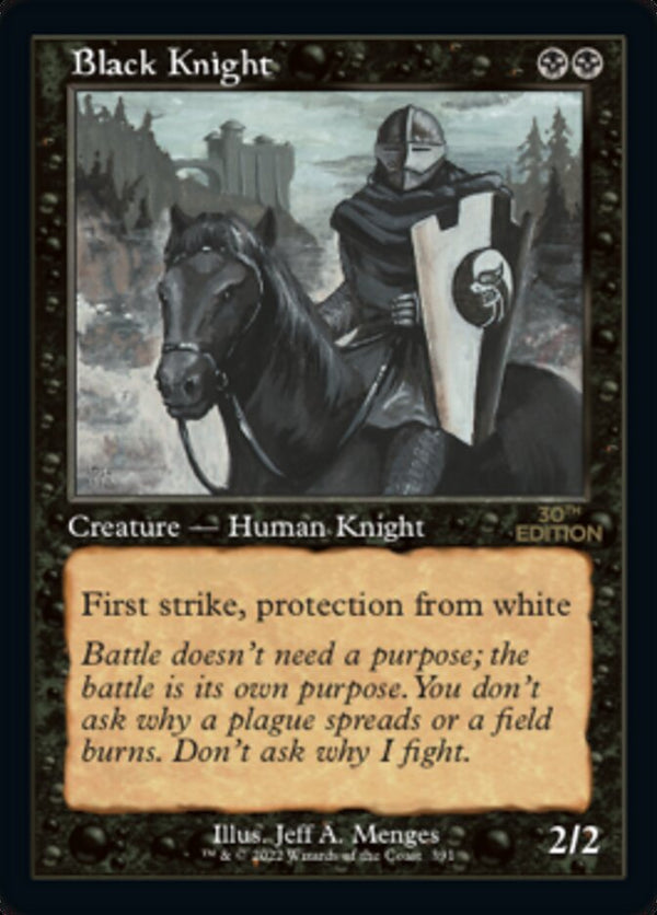 Black Knight (Retro) [30th Anniversary Edition] - Magic: The Gathering