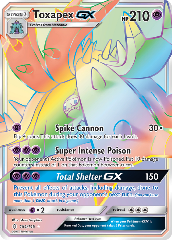 Toxapex GX (154/145) [Sun & Moon: Guardians Rising] - Pokémon