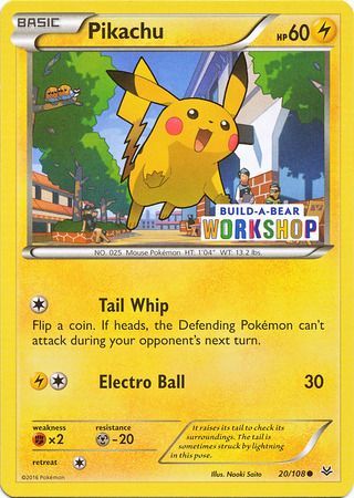 Pikachu (20/108) (Build A Bear Workshop Exclusive) [Miscellaneous Cards] - Pokémon