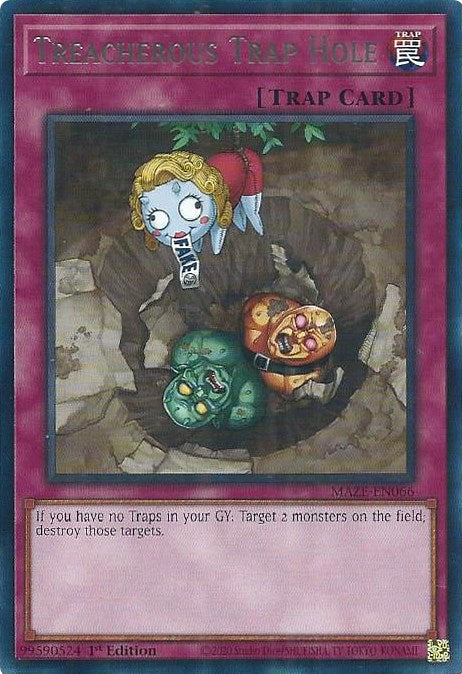 Treacherous Trap Hole [MAZE-EN066] Rare - Yu-Gi-Oh!