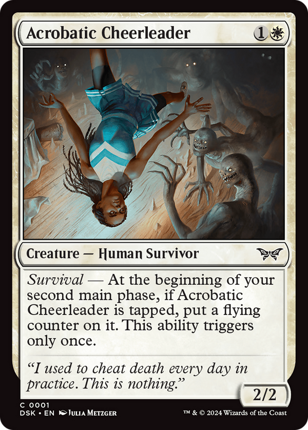 Acrobatic Cheerleader [Duskmourn: House of Horror] - Magic: The Gathering