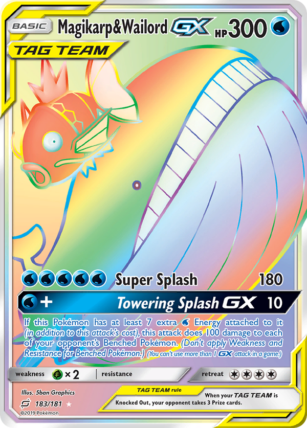 Magikarp & Wailord GX (183/181) [Sun & Moon: Team Up] - Pokémon
