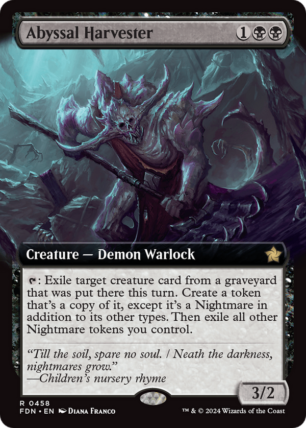 Abyssal Harvester (Extended Art) [Foundations] - Magic: The Gathering