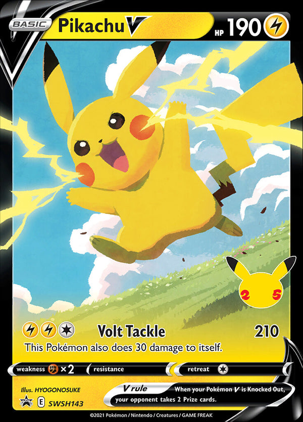 Pikachu V (SWSH143) (Celebrations) [Sword & Shield: Black Star Promos] - Pokémon