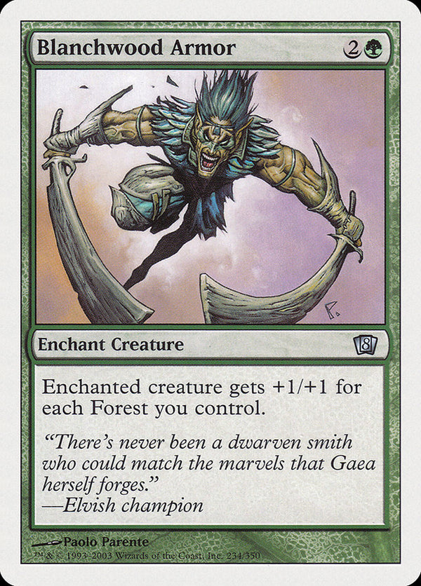 Blanchwood Armor [Eighth Edition] - Magic: The Gathering