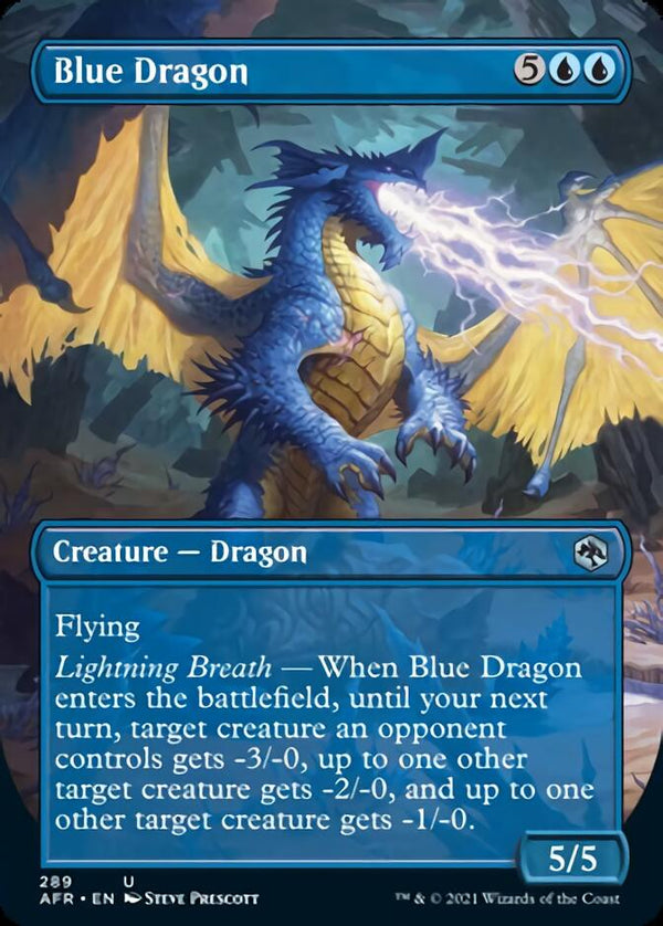 Blue Dragon (Borderless Alternate Art) [Dungeons & Dragons: Adventures in the Forgotten Realms] - Magic: The Gathering
