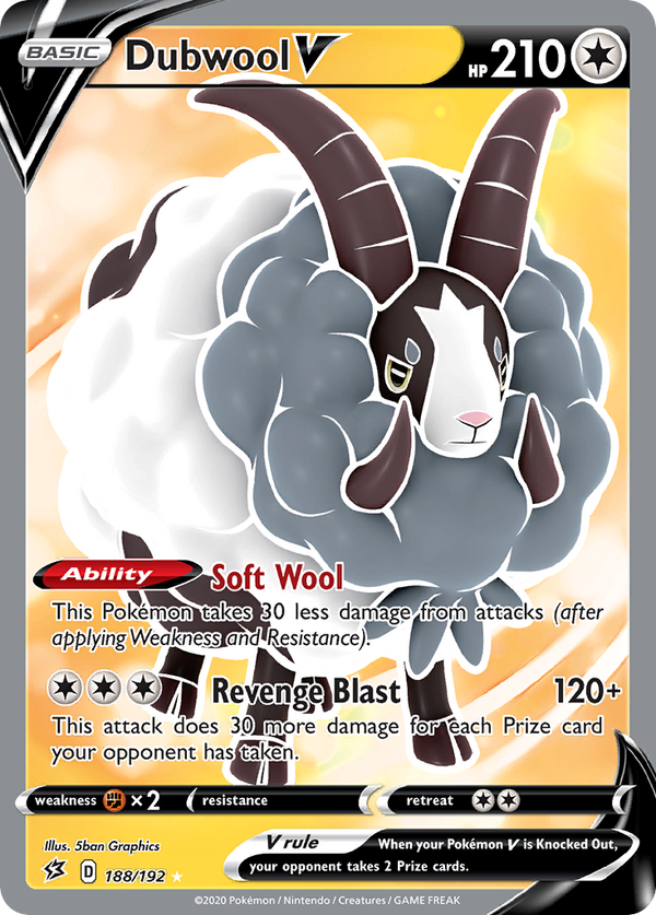 Dubwool V (188/192) [Sword & Shield: Rebel Clash] - Pokémon