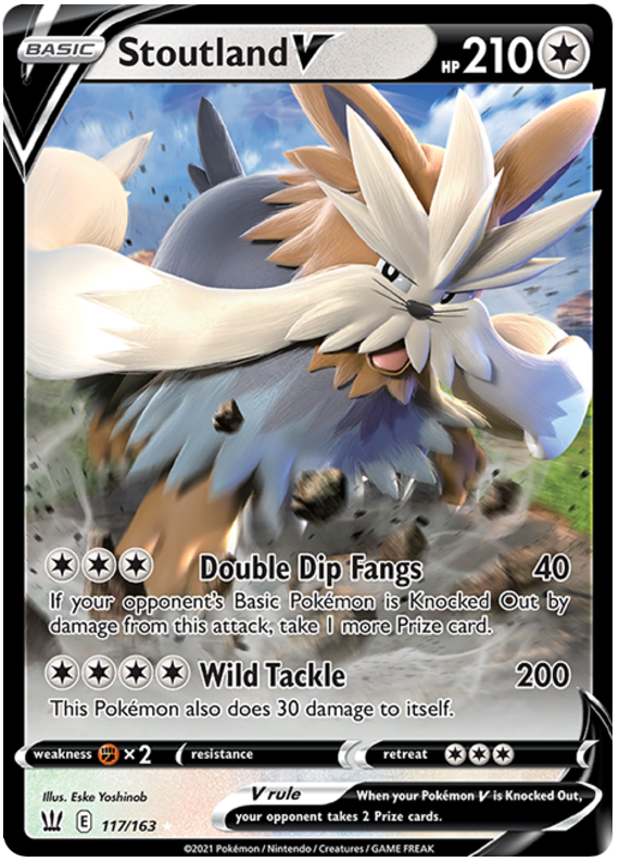 Stoutland V (117/163) [Sword & Shield: Battle Styles] - Pokémon
