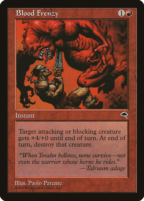 Blood Frenzy [Tempest] - Magic: The Gathering