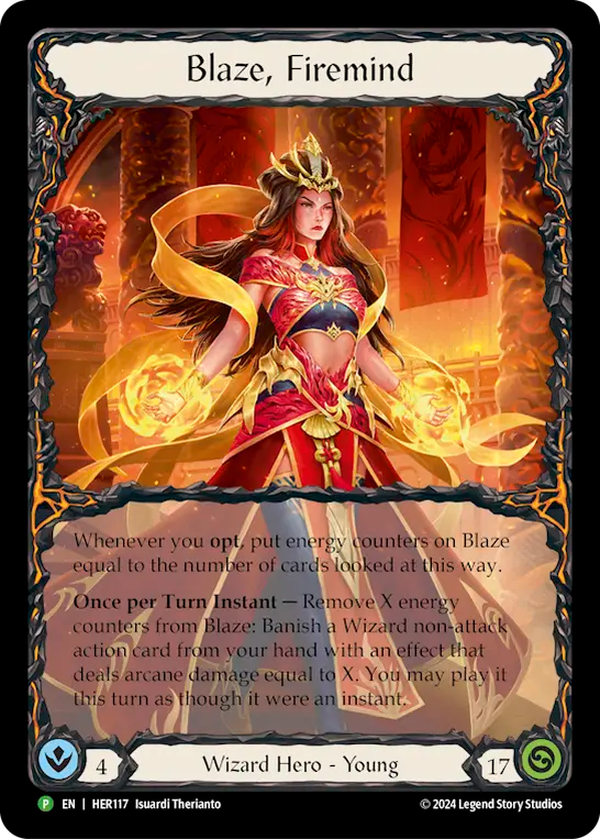 Blaze, Firemind [HER117] (Promo)  Rainbow Foil - Flesh And Blood