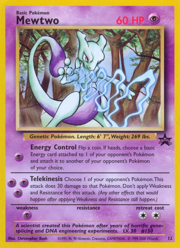 Mewtwo (12) [Wizards of the Coast: Black Star Promos] - Pokémon