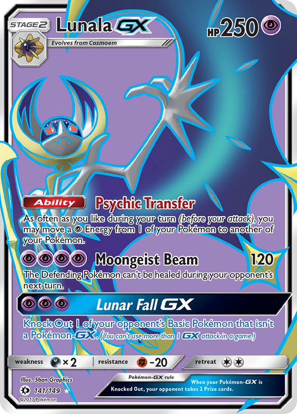 Lunala GX (141/149) [Sun & Moon: Base Set] - Pokémon