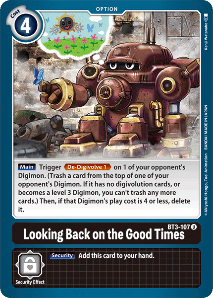 Looking Back on the Good Times [BT3-107] [Release Special Booster Ver.1.0] - Digimon