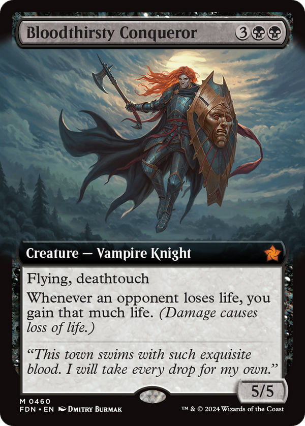 Bloodthirsty Conqueror (Extended Art) [Foundations] - Magic: The Gathering