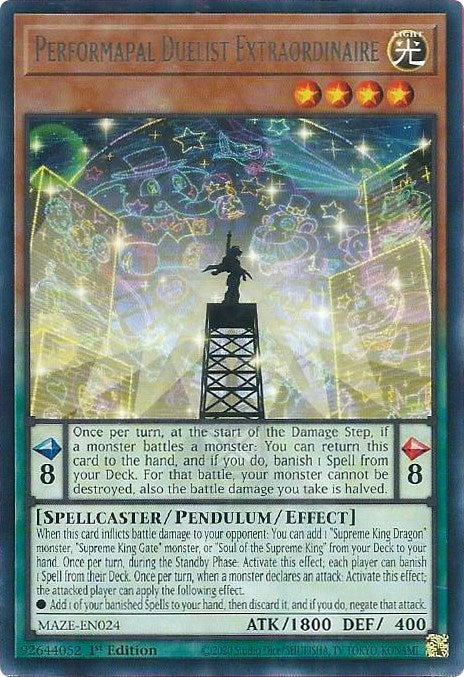 Performapal Duelist Extraordinaire [MAZE-EN024] Rare - Yu-Gi-Oh!