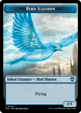 Bird Illusion // Elemental (0014) Double-Sided Token [Outlaws of Thunder Junction Commander Tokens] - Magic: The Gathering