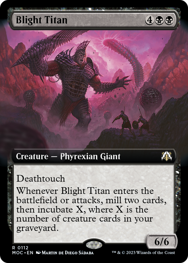 Blight Titan (Extended Art) [March of the Machine Commander] - Magic: The Gathering