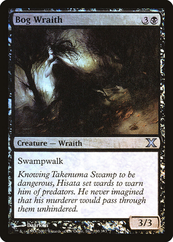Bog Wraith (Premium Foil) [Tenth Edition] - Magic: The Gathering