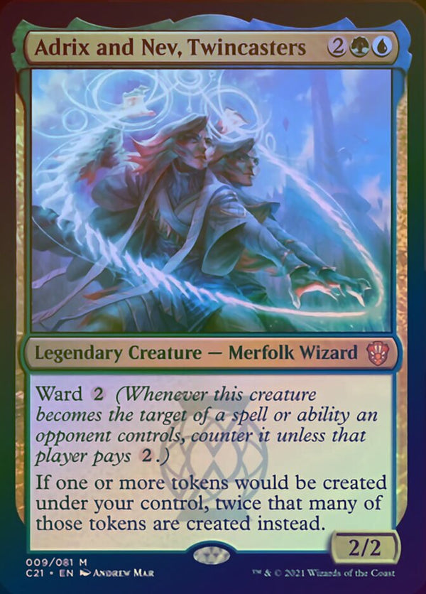 Adrix and Nev, Twincasters (Display Commander) [Commander 2021] - Magic: The Gathering