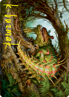 Blex, Vexing Pest Art Card (Gold-Stamped Signature) [Strixhaven: School of Mages Art Series] - Magic: The Gathering