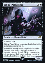 Biting-Palm Ninja [Kamigawa: Neon Dynasty Prerelease Promos] - Magic: The Gathering