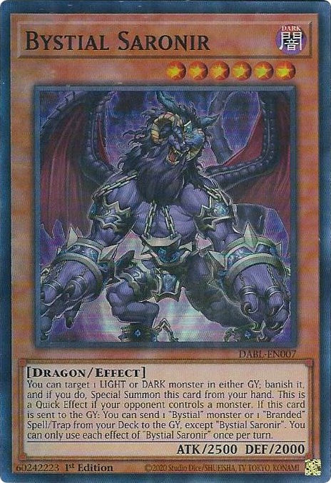 Bystial Saronir [DABL-EN007] Super Rare - Yu-Gi-Oh!