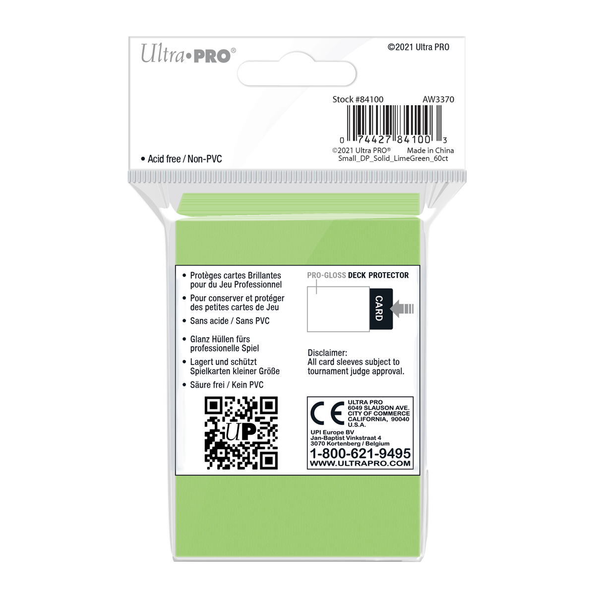 Ultra PRO: Small 60ct Sleeves - PRO-Gloss (Lime Green)