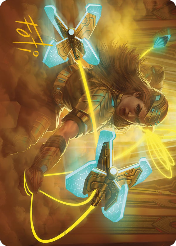 Bladehold War-Whip Art Card (Gold-Stamped Signature) [Phyrexia: All Will Be One Art Series] - Magic: The Gathering