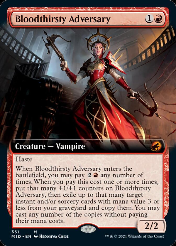 Bloodthirsty Adversary (Extended Art) [Innistrad: Midnight Hunt] - Magic: The Gathering