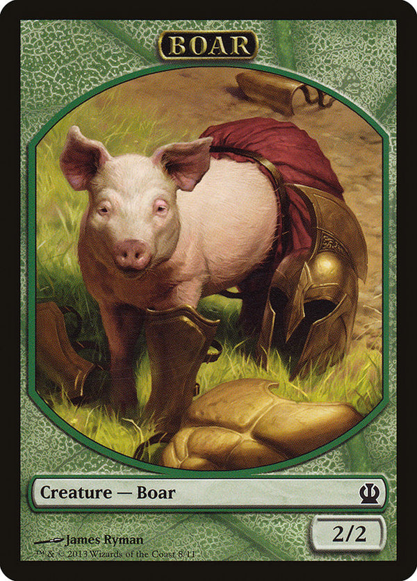 Boar Token [Theros Tokens] - Magic: The Gathering