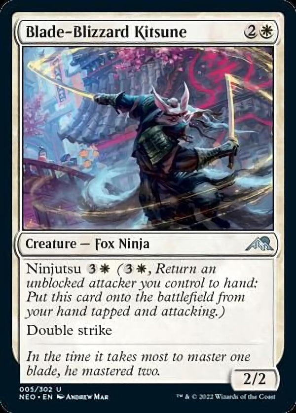 Blade-Blizzard Kitsune [Kamigawa: Neon Dynasty] - Magic: The Gathering