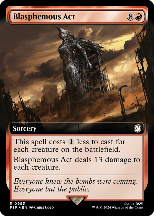 Blasphemous Act (Extended Art) (Surge Foil) [Fallout] - Magic: The Gathering