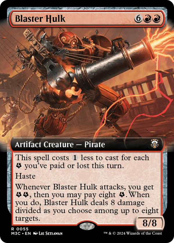 Blaster Hulk (Extended Art) (Ripple Foil) [Modern Horizons 3 Commander] - Magic: The Gathering
