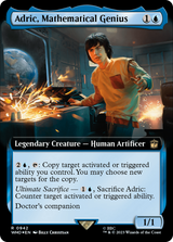 Adric, Mathematical Genius (Extended Art) (Surge Foil) [Doctor Who] - Magic: The Gathering