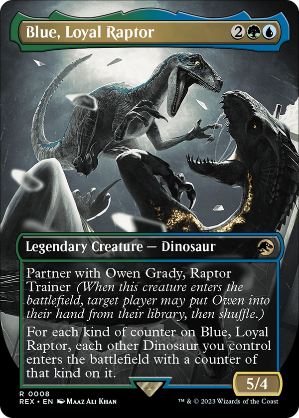 Blue, Loyal Raptor (Borderless) [Jurassic World Collection] - Magic: The Gathering