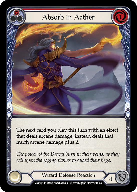 Absorb in Aether (Red) [ARC123-R] (Arcane Rising)  1st Edition Rainbow Foil - Flesh And Blood
