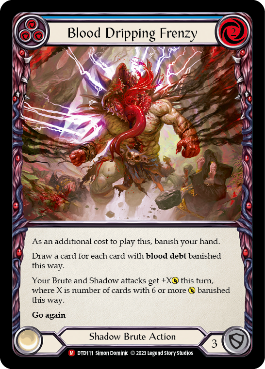 Blood Dripping Frenzy [DTD111] (Dusk Till Dawn)  Rainbow Foil - Flesh And Blood